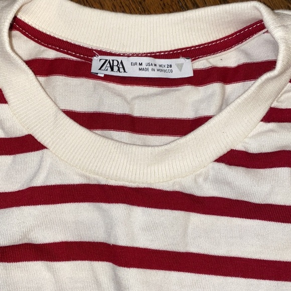 Zara Stripe Elastic Crop Top - Picture 2 of 5